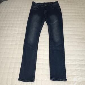 Ditch Plains Skinny Jeans Women's 34x34 Dark Blue Stretch Denim